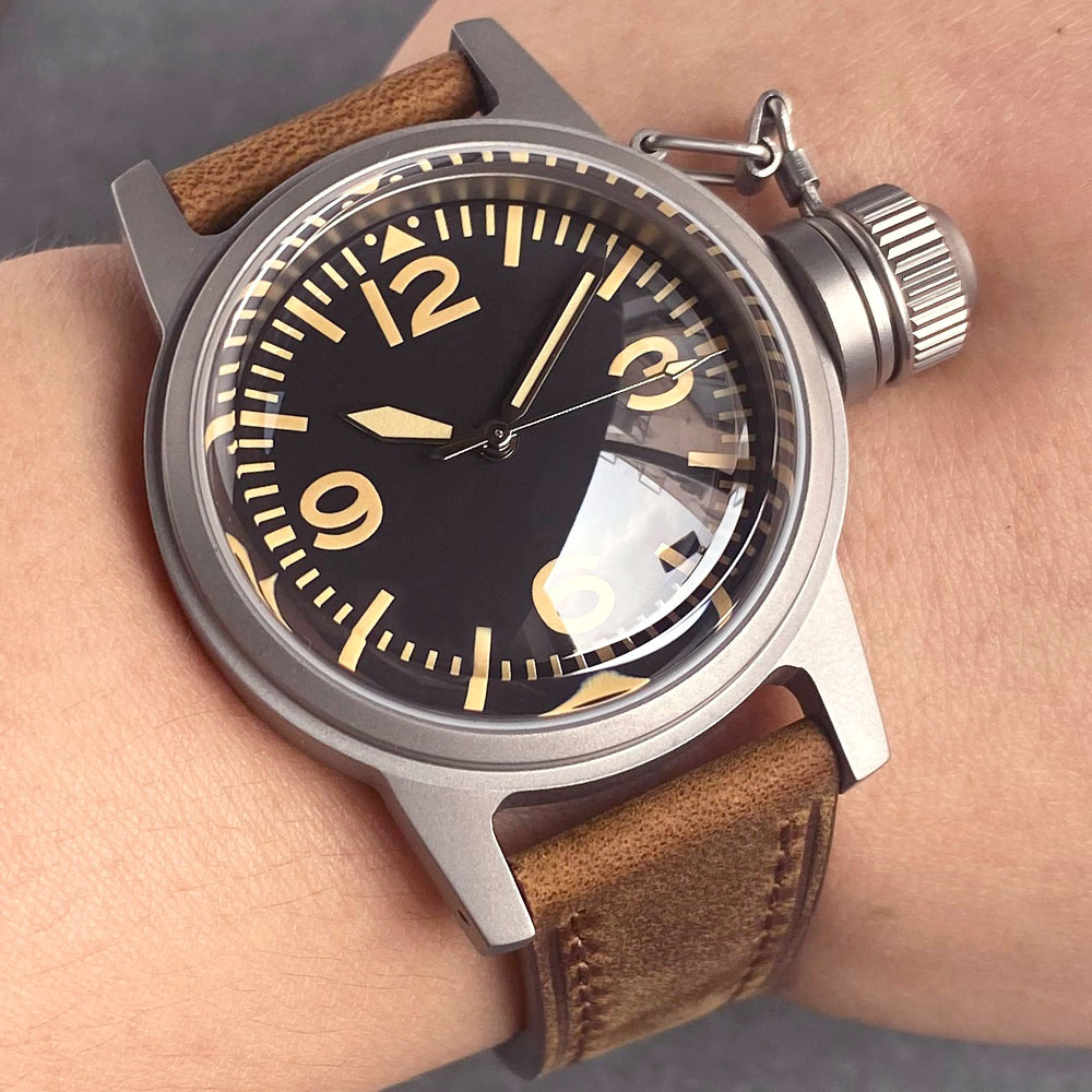 Sapphire Watch Crystal Double Domed - Tandorio 36mm Automatyczny Zegarek Męski Podwójnie