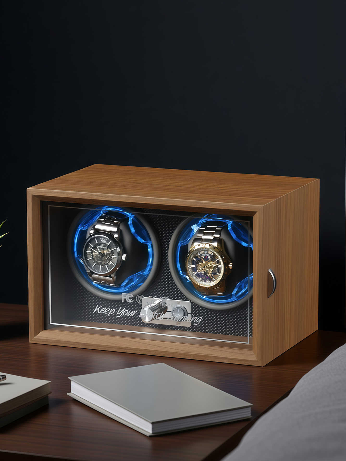 Watch Winder Automatic Dual Watch Box - Wysokiej jakości, inteligentny, automatyczny nakręcacz do