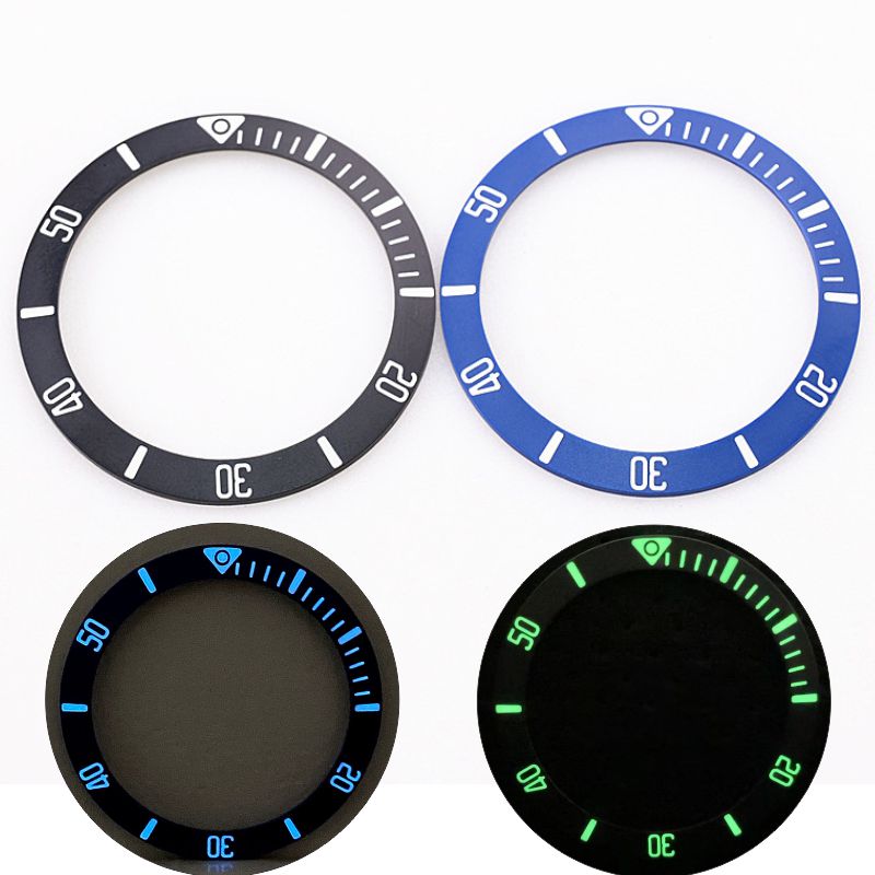 Watch Bezel Insert Ceramic Luminous - Luksusowa 40 mm matowa czarna niebieska