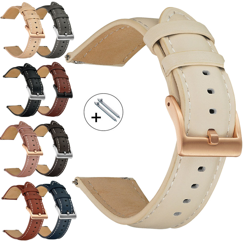 Leather Watch Strap Quick Release 20Mm 22Mm - Pasek do zegarka z prawdziwej skóry