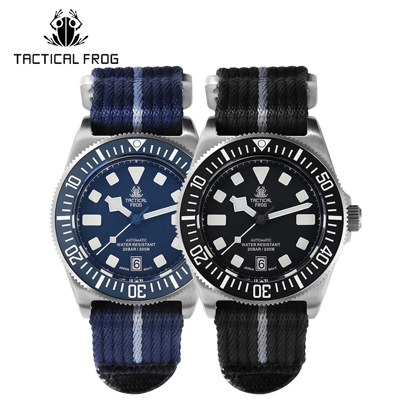Automatic Dive Watch 200M Nh35 Movement - Taktyczny żaba tytanowy zegarek FX-Diving 42mm