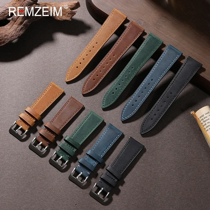 Leather Watch Strap Quick Release 20Mm 22Mm - Crazy Horse skórzany pasek do zegarka