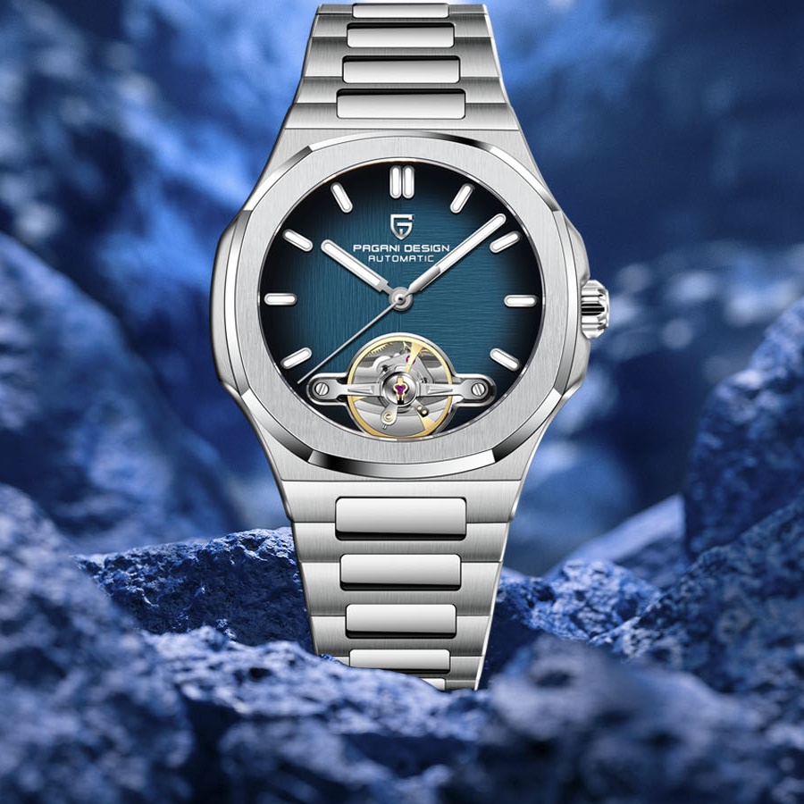 Skeleton Automatic Watch Luxury Tourbillon - PAGANI DESIGN Nowy Mechaniczny Zegarek Męski