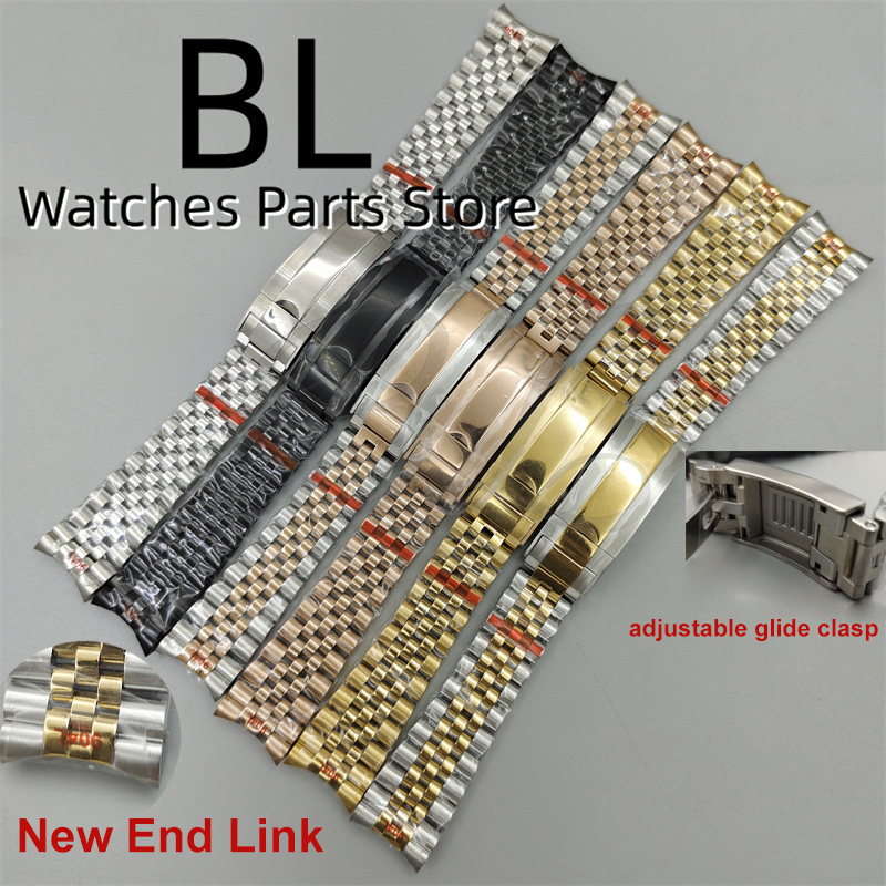 Solid Stainless Steel Watch Bracelet Jubilee - BLIGER 20mm Nowa Bransoleta Jubileuszowa z