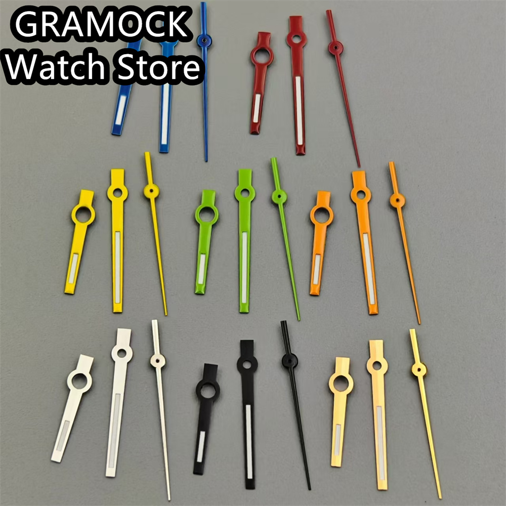 Watch Hands Set Luminous Replacement Nh35 - Wielokolorowy zestaw wskazówek mody zegarka zielone