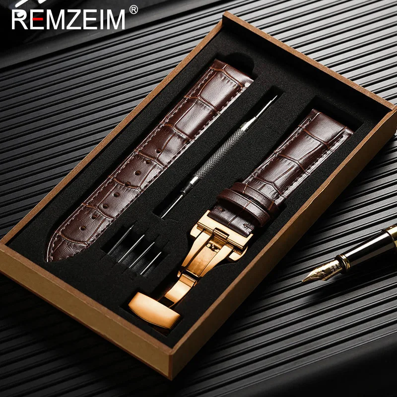 Leather Watch Strap Quick Release 20Mm 22Mm - REMZEIM NEW Skórzany pasek do zegarka