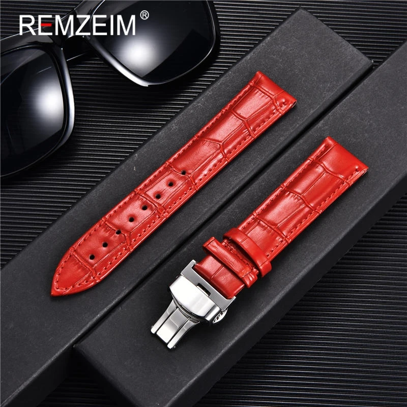 Nowy 18mm 20mm 22mm 24mm pasek – Leather Watch Strap Quick Release 20Mm 22Mm recenzja i cena
