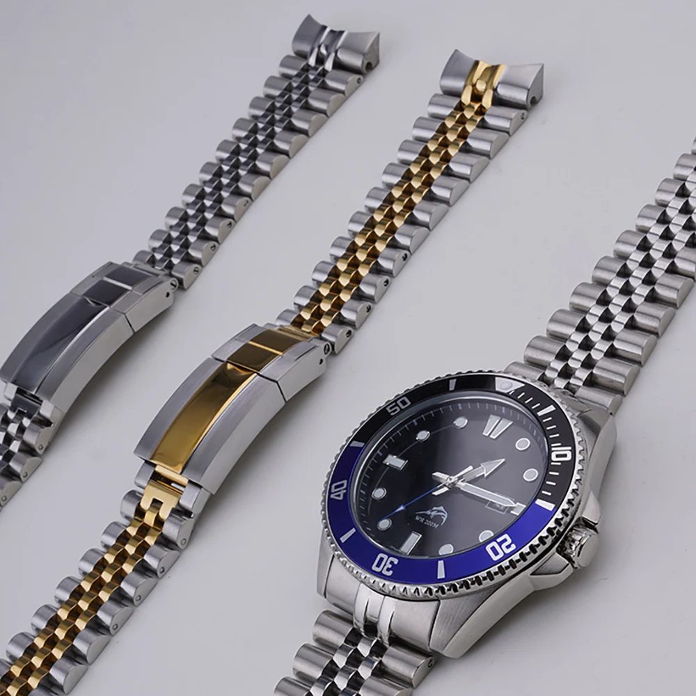 Rolamy 22mm jubileuszowy pasek – Solid Stainless Steel Watch Bracelet Jubilee recenzja i cena
