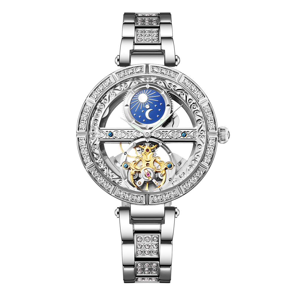 Zegarek damski automatyczny da – Skeleton Automatic Watch Luxury Tourbillon recenzja i cena