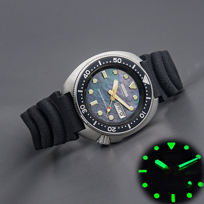 Mod 6105 6309 Turtle Abalone D – Automatic Dive Watch 200M Nh35 Movement recenzja i cena