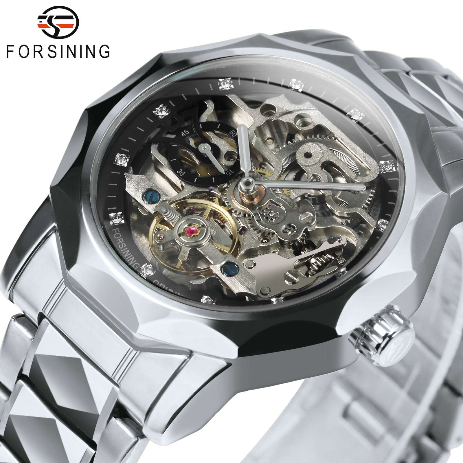 Zegarki męskie Forsining Fashi – Skeleton Automatic Watch Luxury Tourbillon recenzja i cena