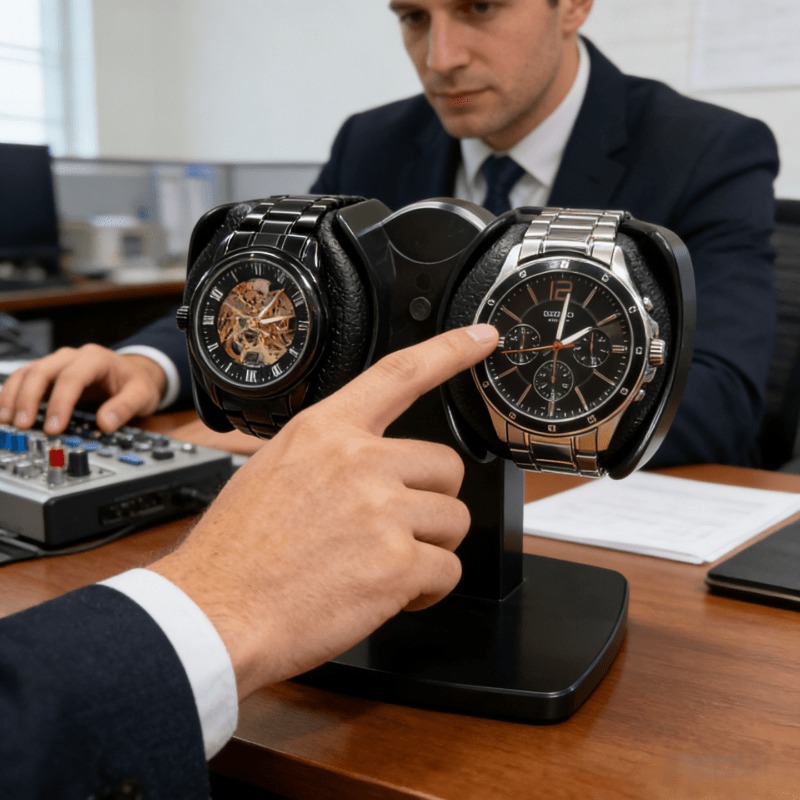 Podwójny pojemnik na zegarki z – Watch Winder Automatic Dual Watch Box recenzja i cena