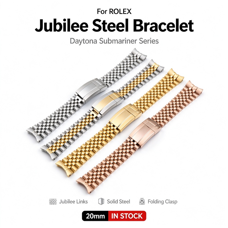 Solidna stalowa bransoleta Jub – Solid Stainless Steel Watch Bracelet Jubilee recenzja i cena