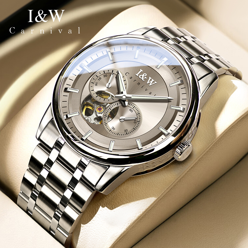 Zegarek Carnival Brand I&W Hig – Skeleton Automatic Watch Luxury Tourbillon recenzja i cena