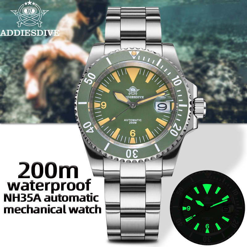 ADDIESDIVE Topowa Marka NH35 A – Automatic Dive Watch 200M Nh35 Movement recenzja i cena