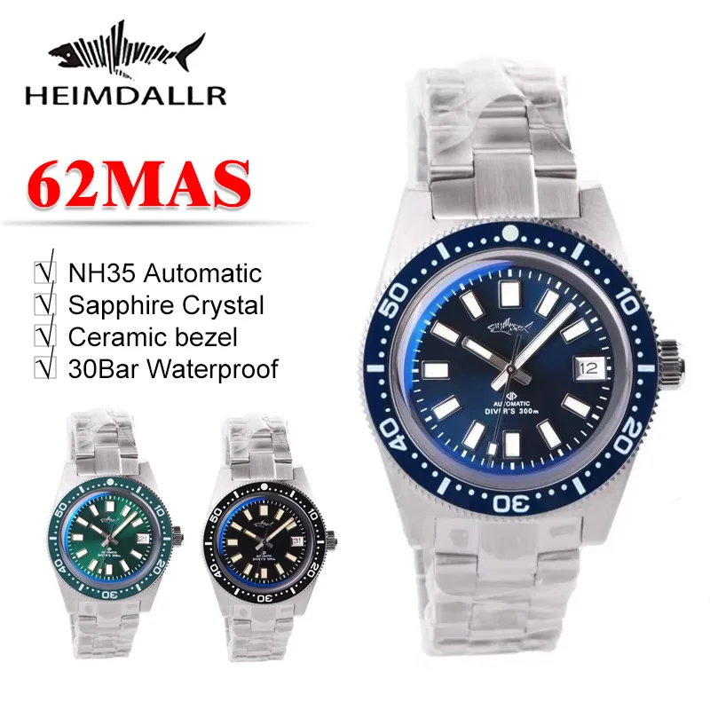 HEIMDALLR 62MAS zegarek hołdow – Sapphire Watch Crystal Double Domed recenzja i cena