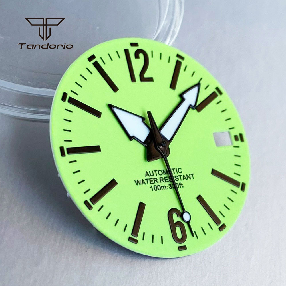 Tarcza zegarka 29mm, zielona,  – Watch Hands Set Luminous Replacement Nh35 recenzja i cena